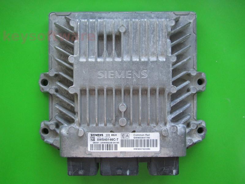 ECU Peugeot Partner 2.0HDI 9653647780 5WS40146C-T SID801A {+