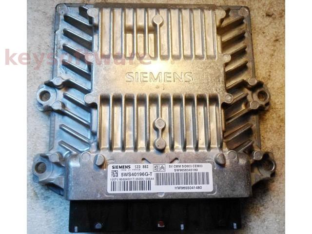 ECU Peugeot 407 2.0HDI 9658345180 5WS40196G-T SID803 {+