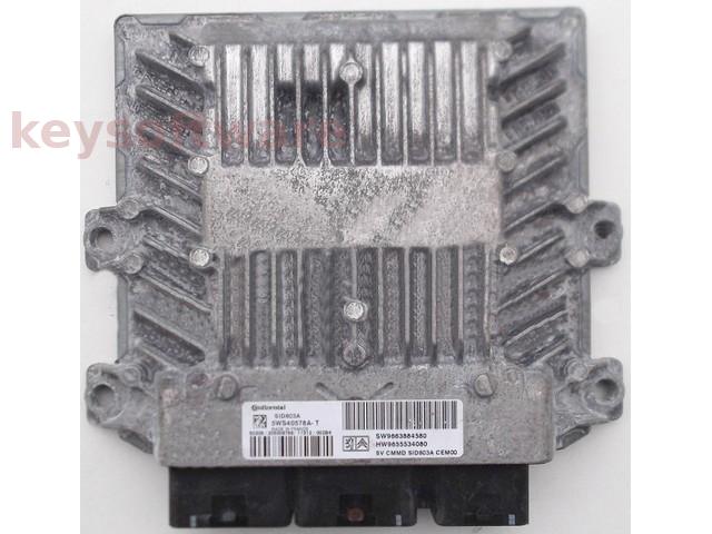 ECU Peugeot 307 2.0HDI 9663884580 5WS40578A-T SID803A {