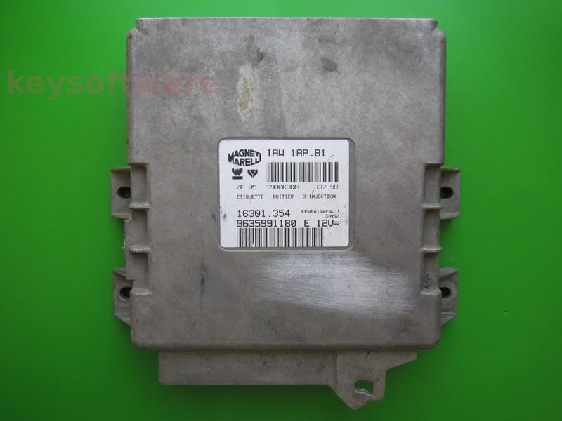 ECU Peugeot 206 1.4 9635991180 IAW 1AP.81