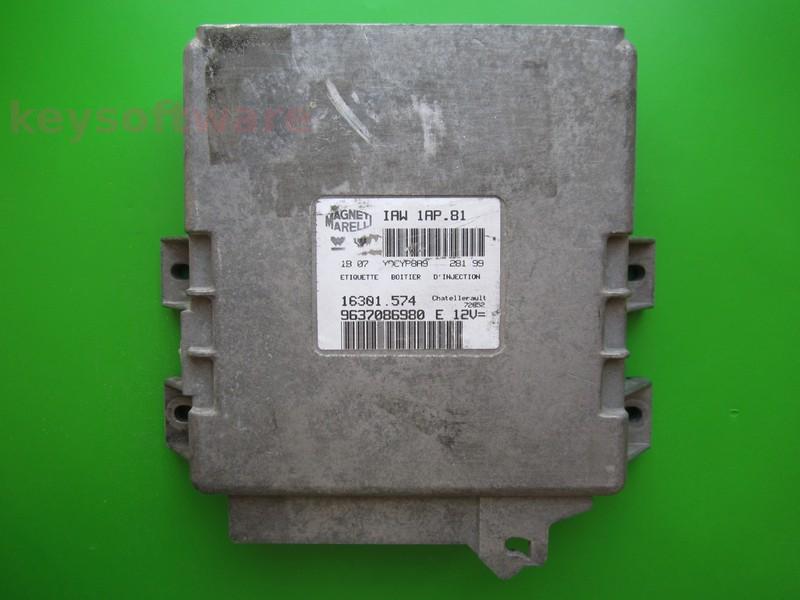 ECU Peugeot 206 1.4 9637086980 IAW 1AP.81