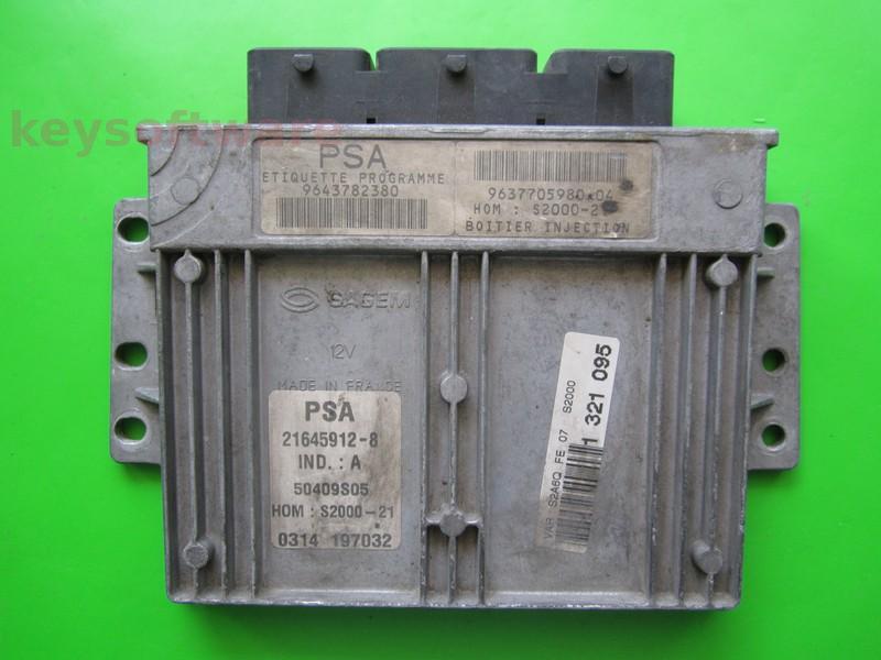 ECU Peugeot 306 1.4 9643782380 21645912 S2000-21