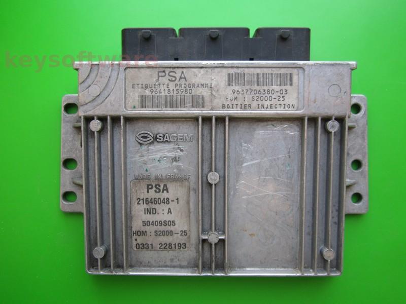 ECU Peugeot 206 1.4 9641815980 21646048 S2000-25