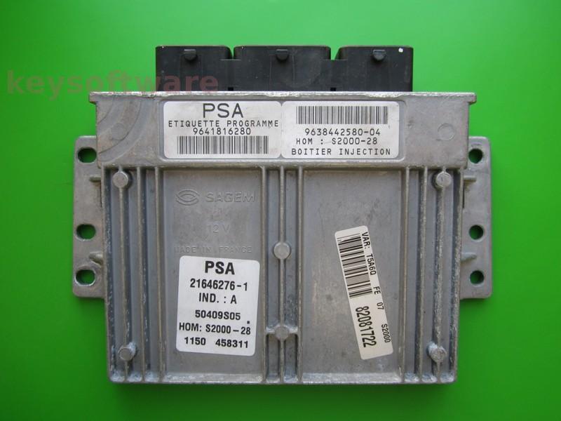ECU Peugeot 307 1.4 9641816280 21646276 S2000-28