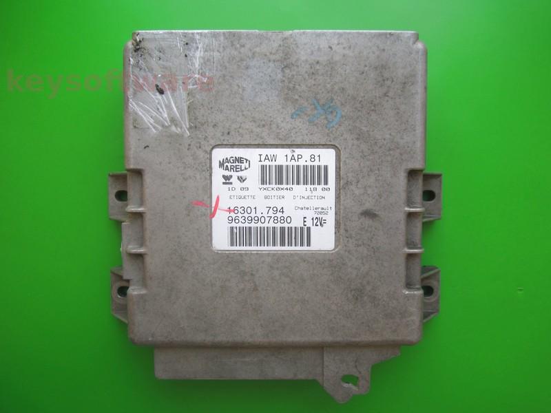 ECU Peugeot 206 1.4 9639907880 IAW 1AP.81