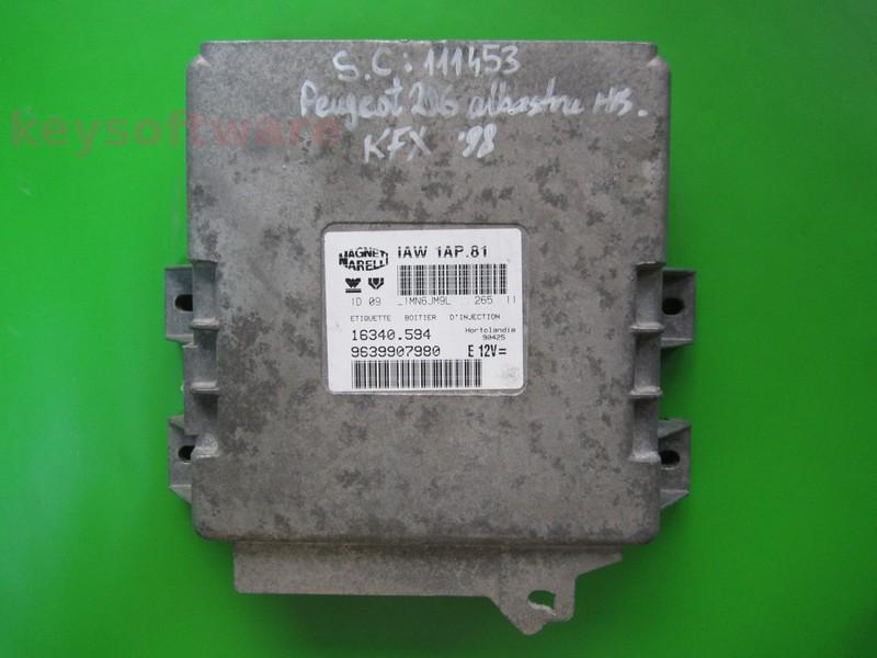 ECU Peugeot 206 1.4 9639907980 IAW 1AP.81