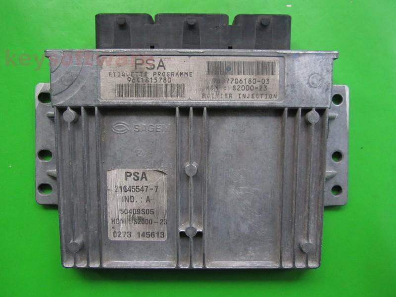 ECU Peugeot 206 1.4 9641815780 21645547 S2000-23