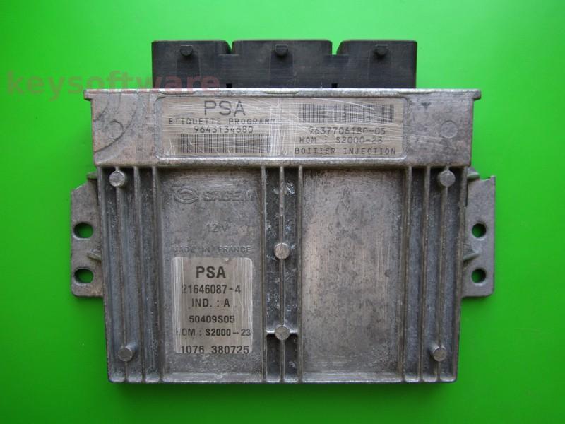 ECU Peugeot 206 1.4 9643134680 21646087 S2000-23