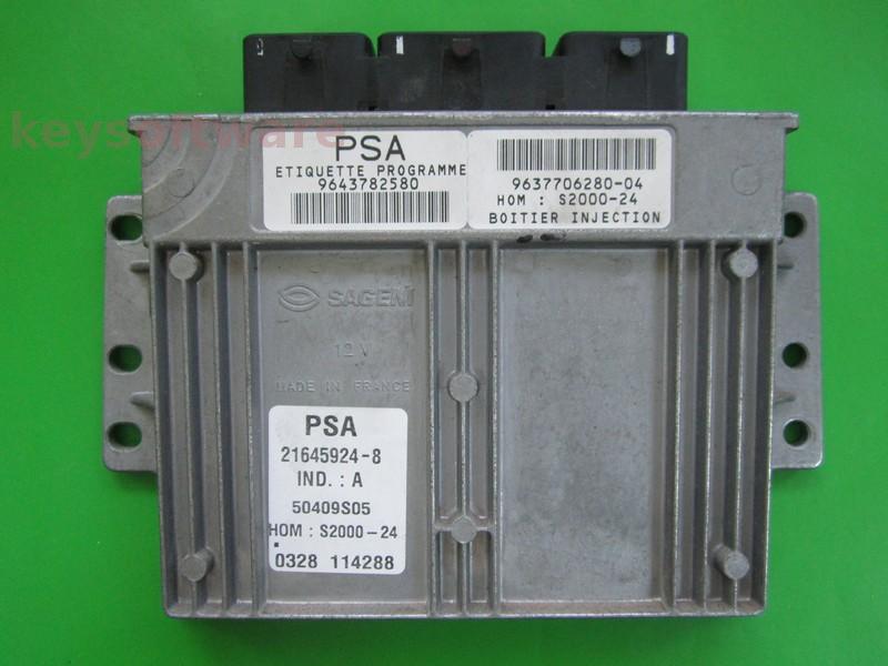 ECU Peugeot Partner 1.4 9643782580 21645924 S2000-24 {