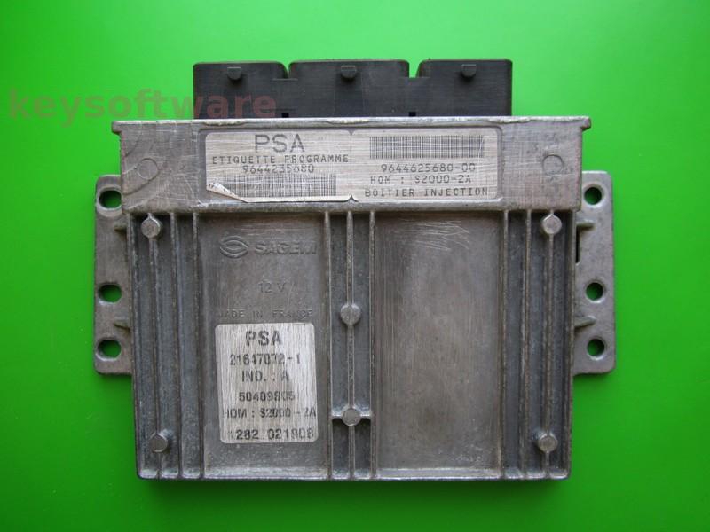 ECU Peugeot 206 1.4 9644235680 21647072 S2000-2A