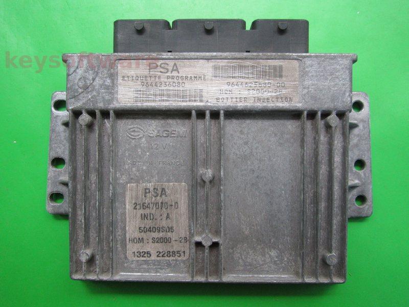 ECU Peugeot 206 1.4 9644236080 21647070 S2000-2B