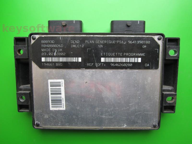 ECU Peugeot Partner 1.9D 9646260280 9641390180 DCN2