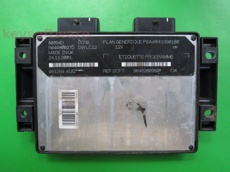 ECU Peugeot 206 1.9D 9646260380 9641390180 DCN2