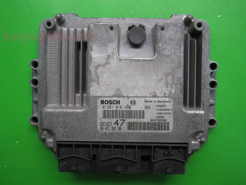ECU Peugeot 307 1.4HDI 9647158180 0281010390 EDC16C3 8HZ