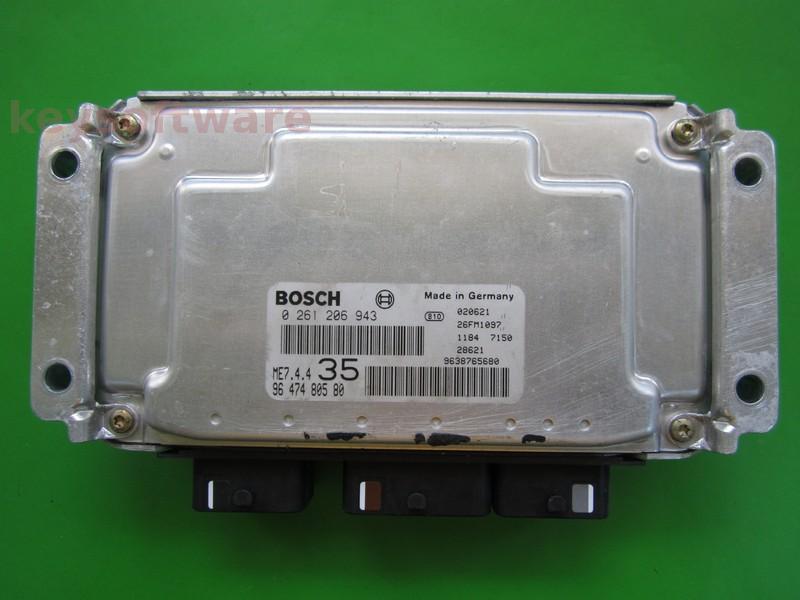 ECU Peugeot 307 1.6 9647480580 0261206943 ME7.4.4