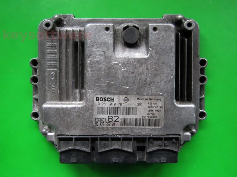 ECU Peugeot 206 1.4HDI 9647785780 0281010707 EDC16C3 8HX