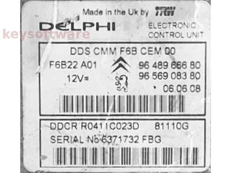 ECU Citroen C3 1.4HDI 9648966680 9656908380 81110G DDCR {