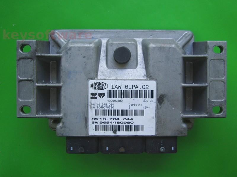 ECU Peugeot 206 2.0 9654480980 IAW 6LPA.02