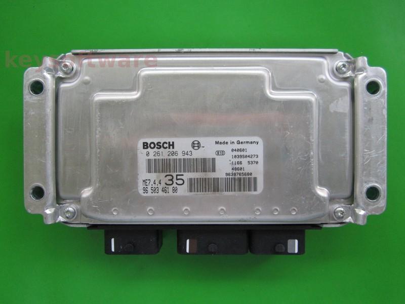 ECU Peugeot 307 1.6 9650346180 0261206943 ME7.4.4 }