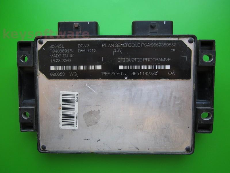 ECU Peugeot 206 1.9D 9651142280 9650359580 DCN2