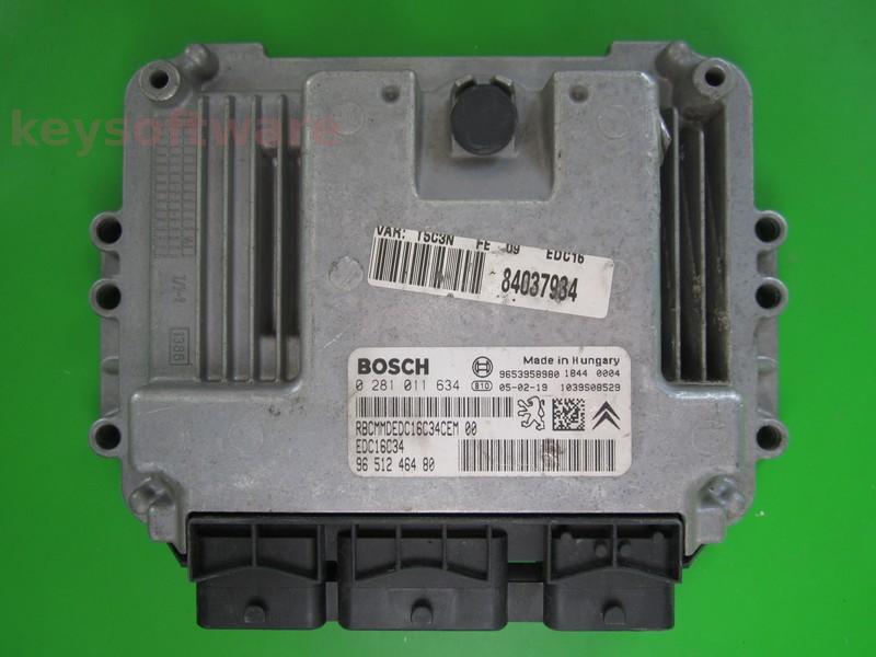 ECU Peugeot 307 1.6HDI 9651246480 0281011634 EDC16C34
