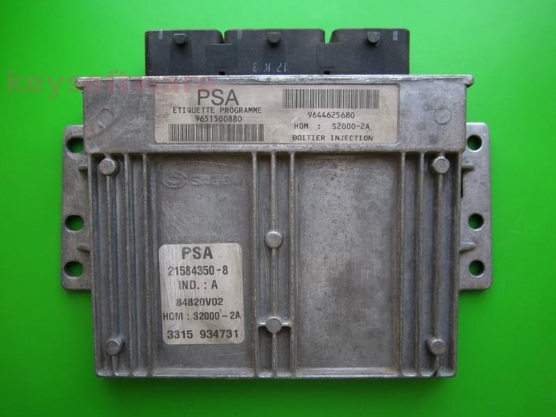 ECU Peugeot 206 1.4 9651500880 21584350 S2000-2A`