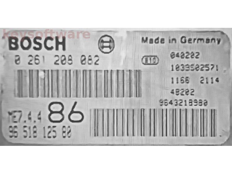 ECU Peugeot 206 1.6 9651812580 0261208082 ME7.4.4 {
