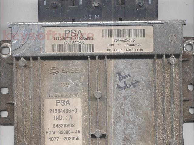 ECU Peugeot 206 1.4 9651977580 21584436 S2000-4A {