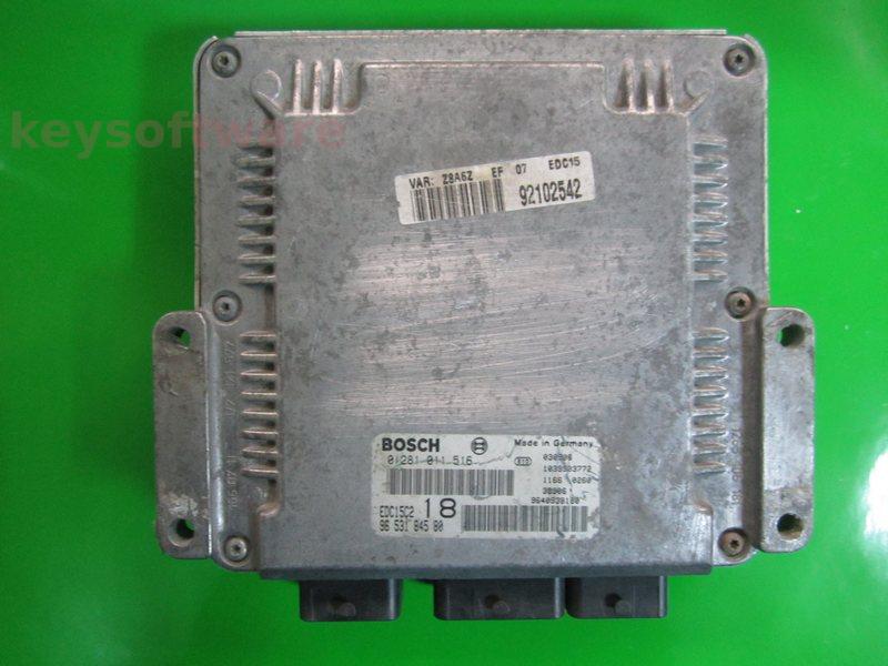 ECU Peugeot 607 2.2HDI 9653184580 0281011516 EDC15C2