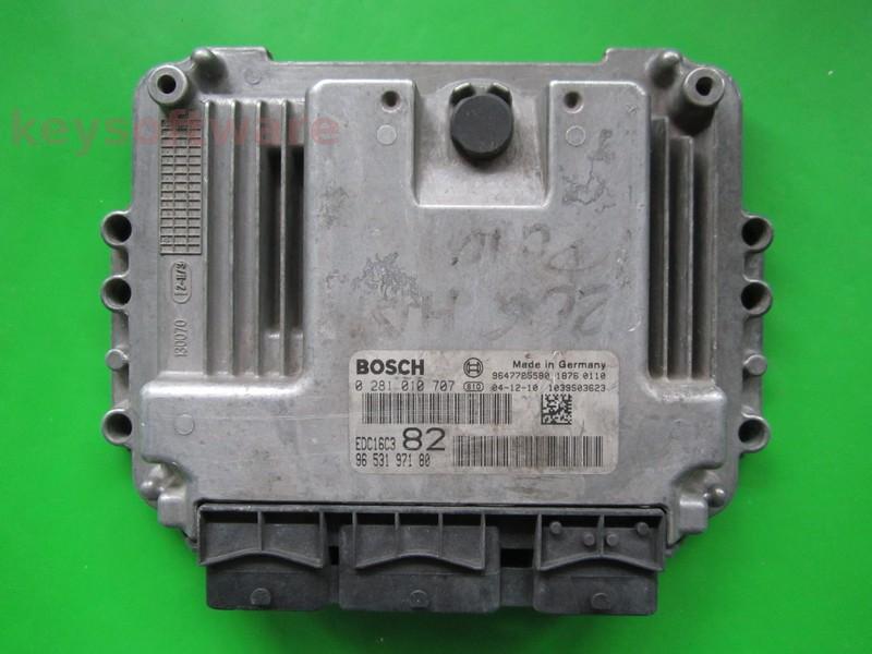 ECU Peugeot 206 1.4HDI 9653197180 0281010707 EDC16C3 8HX