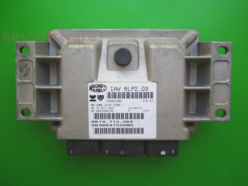 ECU Peugeot 206 1.4 9654722680 IAW 6LP2.03