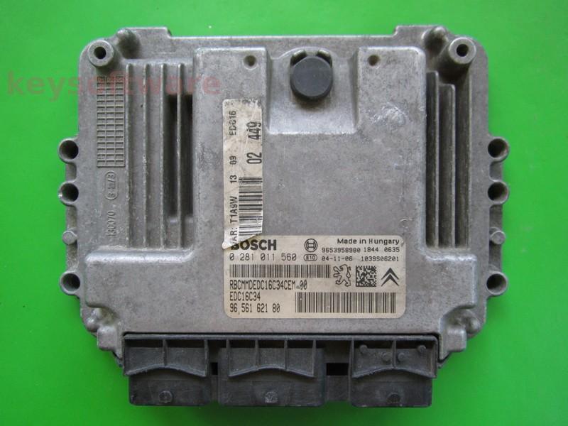 ECU Peugeot 206 1.6HDI 9656162180 0281011560 EDC16C34 {
