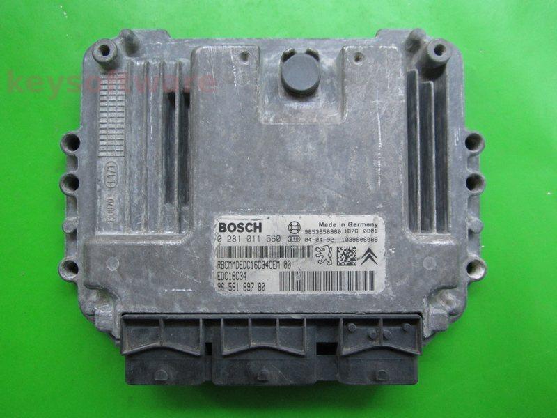 ECU Peugeot 206 1.6HDI 9656169780 0281011560 EDC16C34