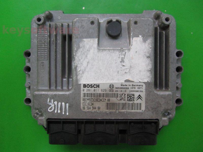 ECU Citroen C4 1.6HDI 9656494480 0281011629 EDC16C34