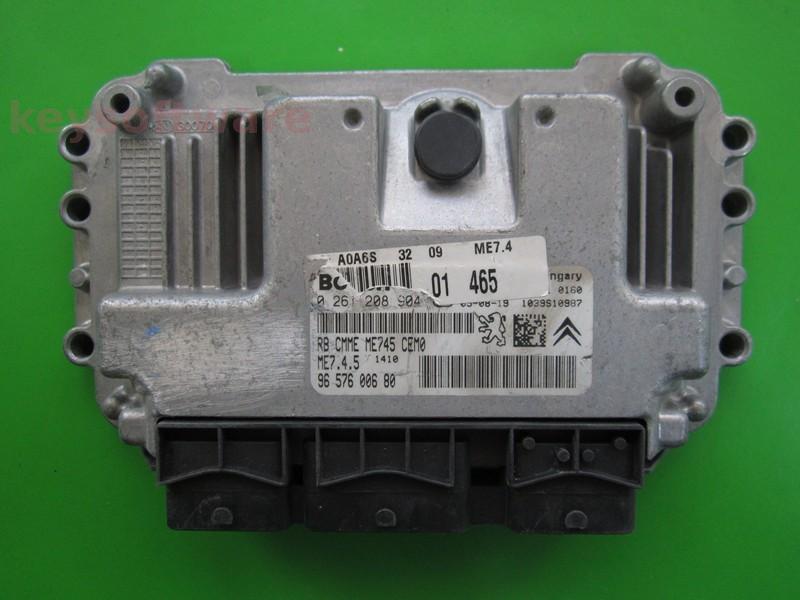 ECU Peugeot 1007 1.6 9657600680 0261208904 ME7.4.5