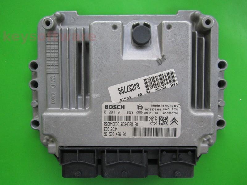 ECU Peugeot 307 1.6HDI 9656842680 0281011803 EDC16C34