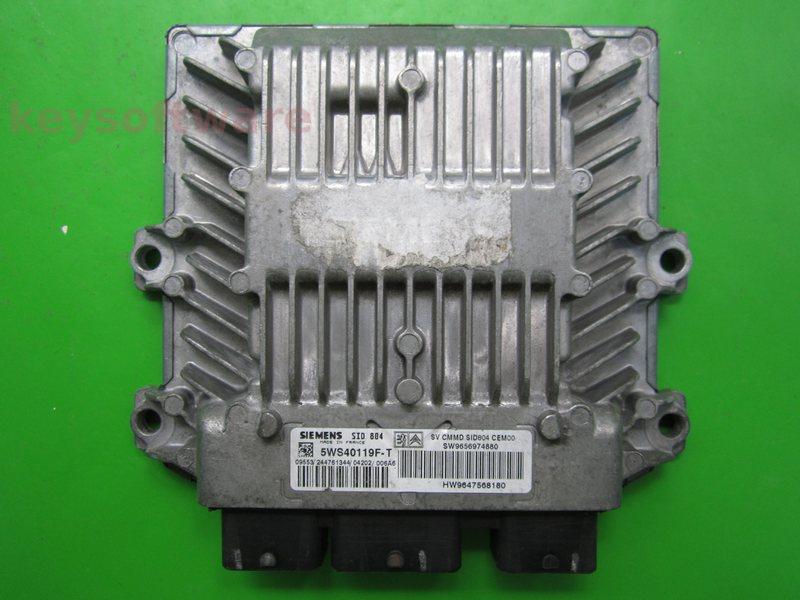 ECU Peugeot 1007 1.4HDI 9656974880 5WS40119F-T SID804