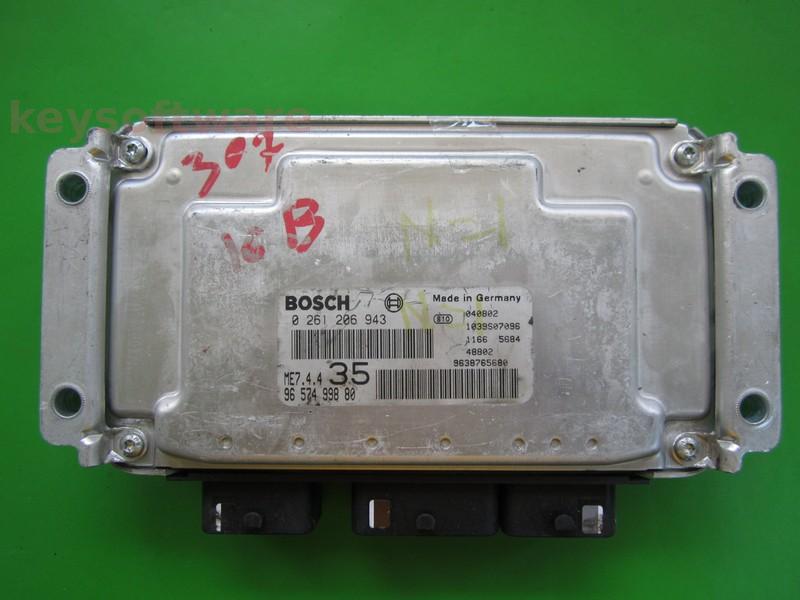 ECU Peugeot 307 1.6 9657499880 0261206943 ME7.4.4