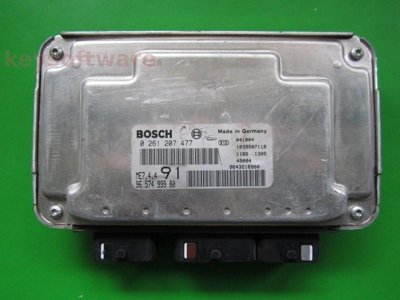 ECU Peugeot 206 1.6 9657499980 0261207477 ME7.4.4