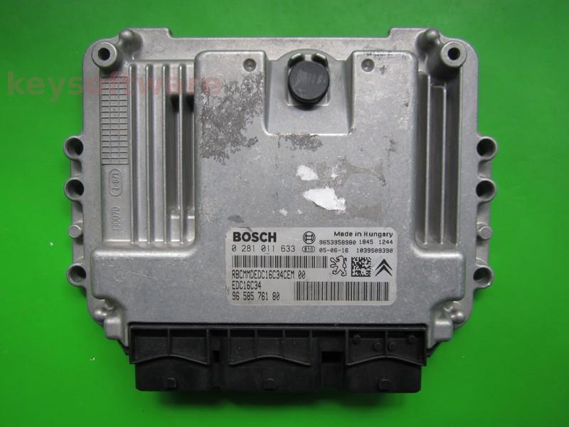 ECU Peugeot 407 1.6HDI 9658576180 0281011633 EDC16C34
