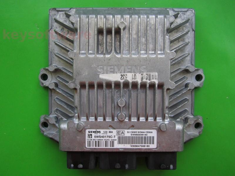 ECU Peugeot 1007 1.4HDI 9658599180 5WS40175C-T SID804