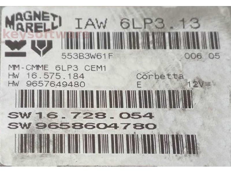 ECU Peugeot 307 2.0 9658604780 IAW 6LP3.13 {