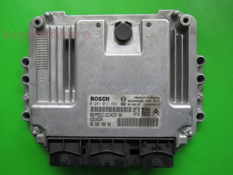ECU Peugeot 407 1.6HDI 9658945280 0281011633 EDC16C34