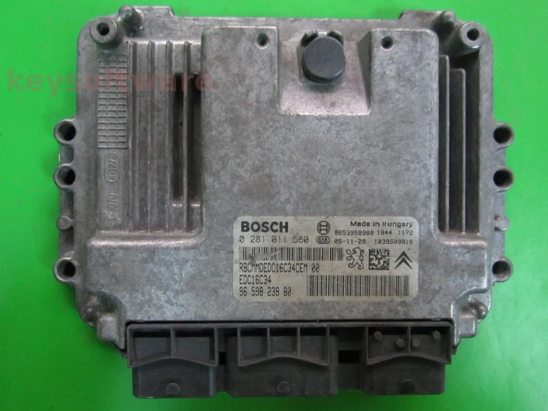 ECU Peugeot 206 1.6HDI 9659823880 0281011560 EDC16C34