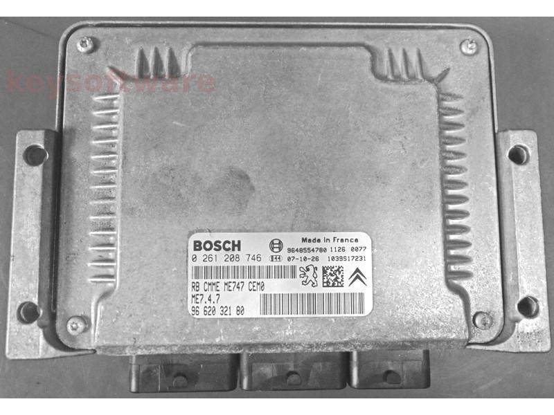 ECU Peugeot 407 3.0 9662032180 0261208746 ME7.4.7 {