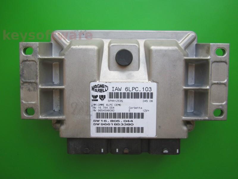 ECU Peugeot 207 1.4 9661853380 IAW 6LPC.103 }