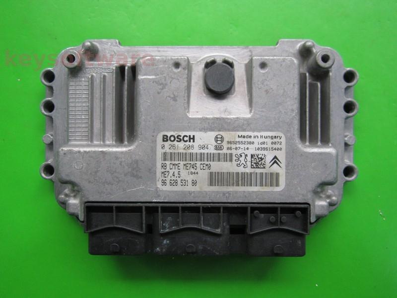 ECU Peugeot 1007 1.6 9662853180 0261208904 ME7.4.5 {