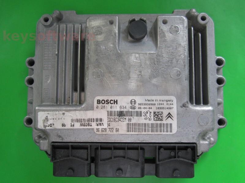 ECU Peugeot 307 1.6HDI 9662872280 0281011634 EDC16C34