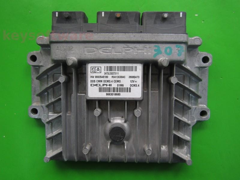 ECU Peugeot 407 2.0HDI 9663018680 28080473 DCM3.4