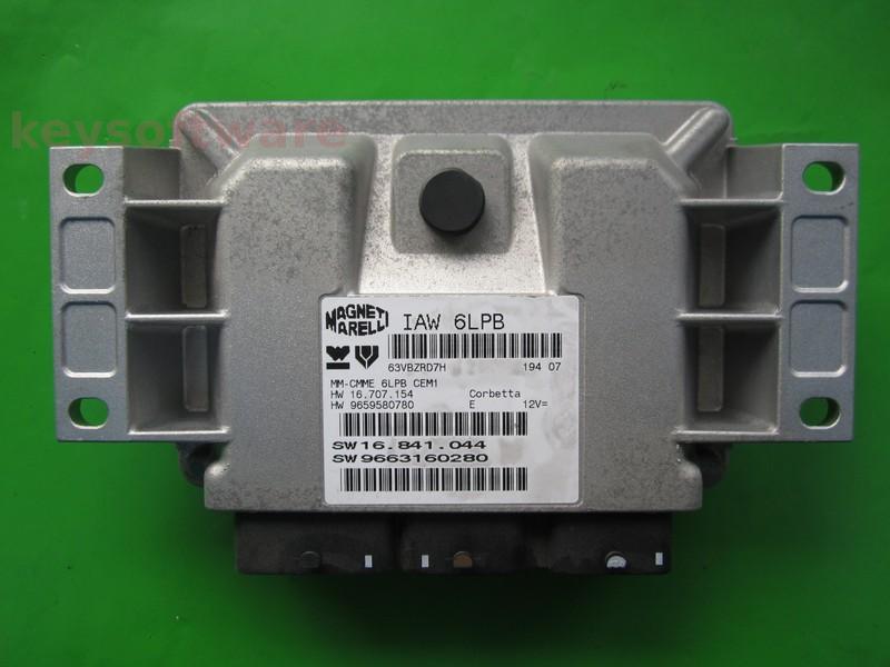 ECU Peugeot 307 2.0 9663160280 IAW 6LPB {